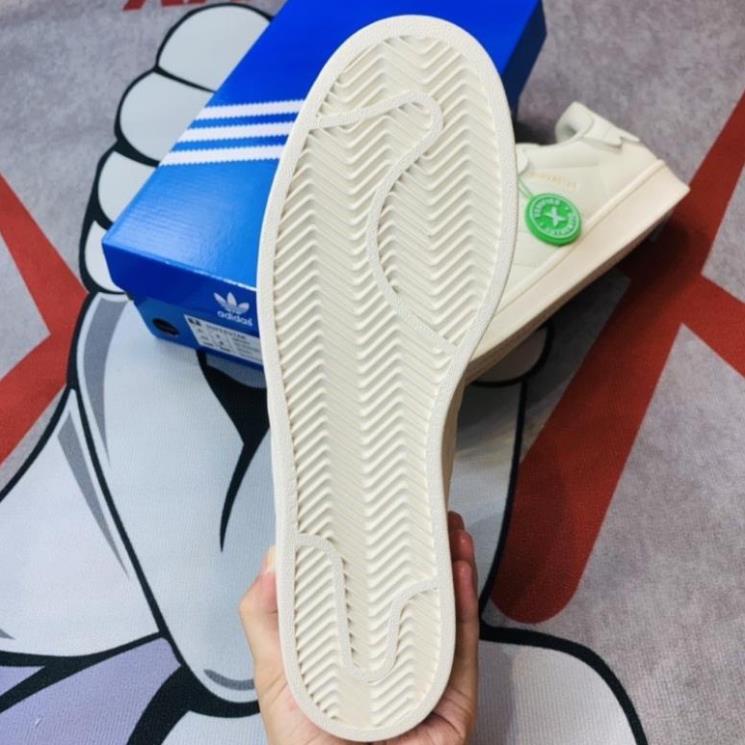 Giày Adidas superstar, giày thể thao adidas mũi sò, cổ thấp, đế bệt, 3 bản màu xanh hồng và kem, bản best full boxx