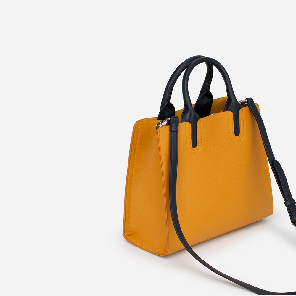 Vascara Túi Xách Tay Nhấn Màu Quai Tương Phản - TOT 0115