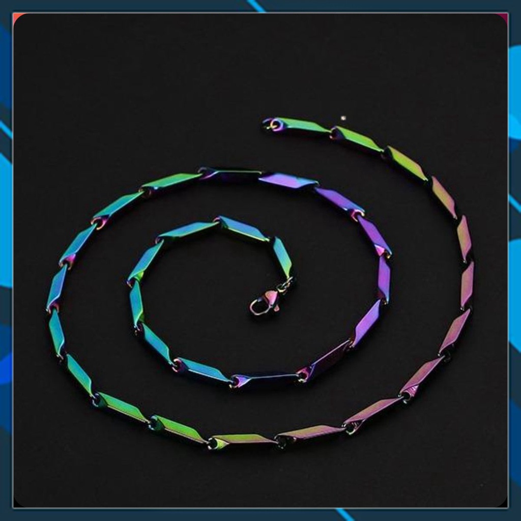 Dây chuyền nam nữ vòng cổ GALAXY Xích Trơn Thời Trang Basic nam nữ unisex Titan màu galaxi đẹp không gỉ PTDCNABA 3T