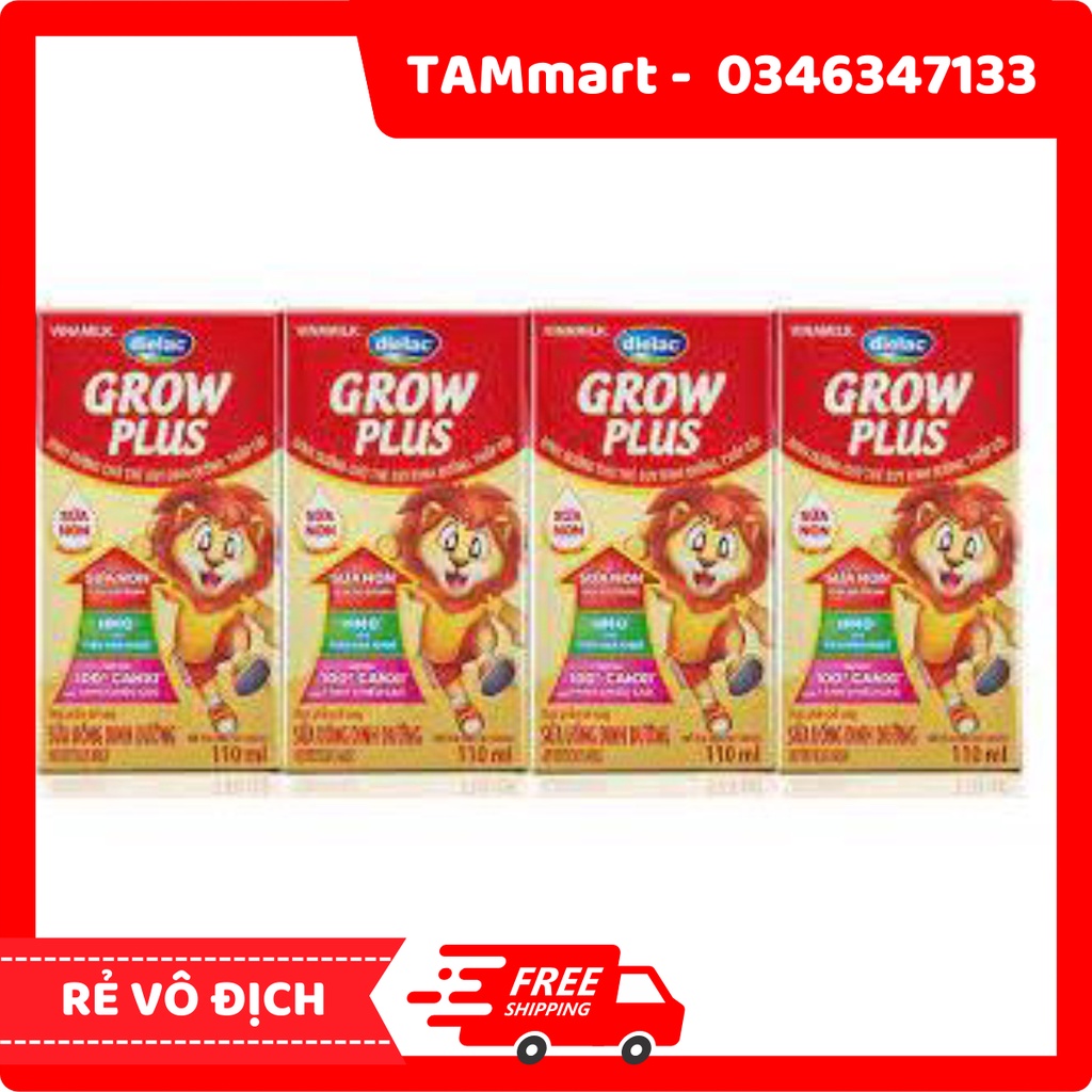 Sữa Uống Dinh Dưỡng Dielac Grow Plus  - Lốc 4 hộp 110ml