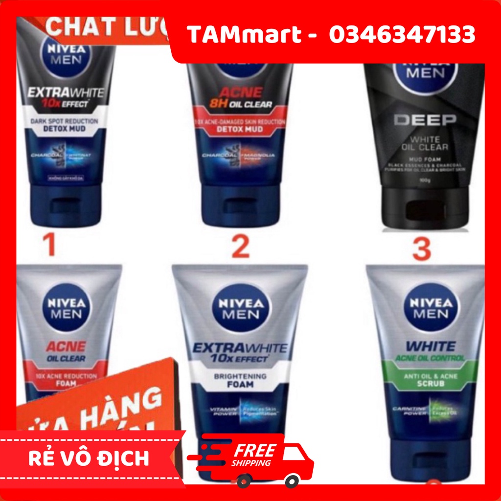 Sữa rửa mặt nivea MEN 100g