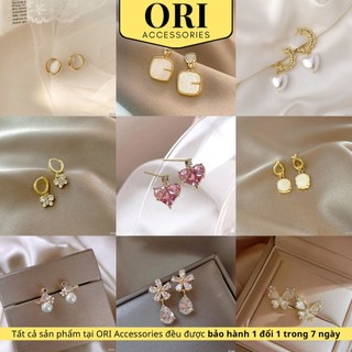 Bông tai nữ đính đá xinh xắn thời trang ori accessories b931
