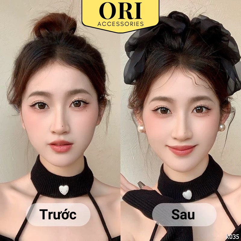 Kẹp tóc nơ phồng lớn xinh xắn thời trang Hàn Quốc ORI ACCESSORIES K035