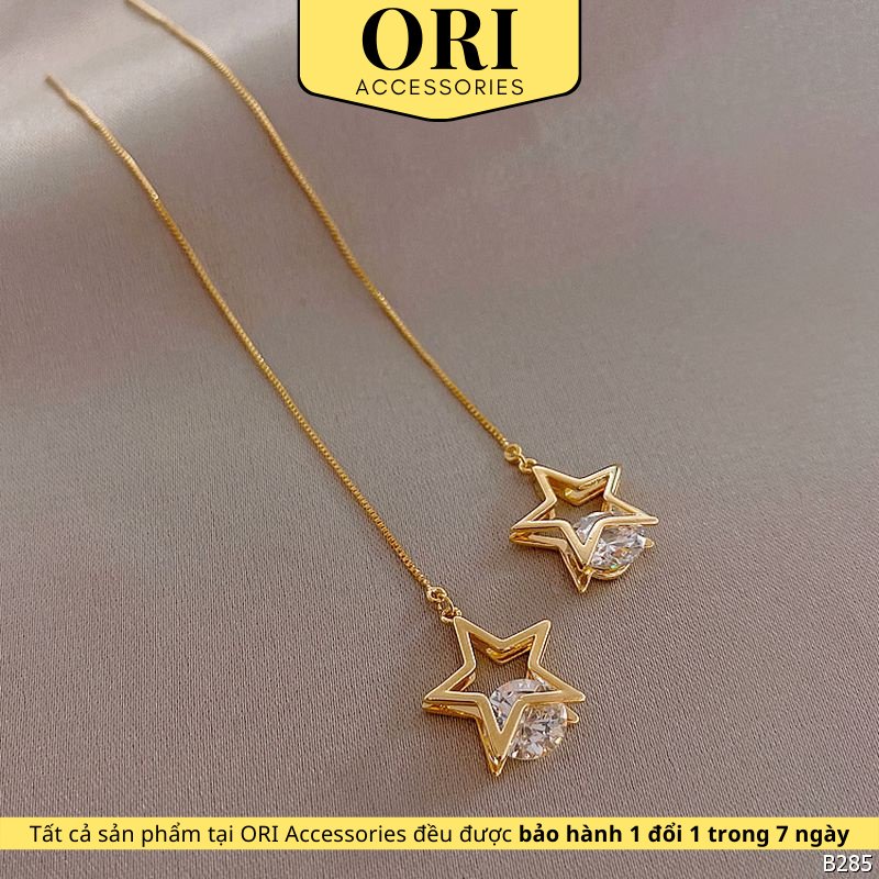 ORI Accessories Bông tai nữ phong cách Hàn Quốc đính đá thời trang B951