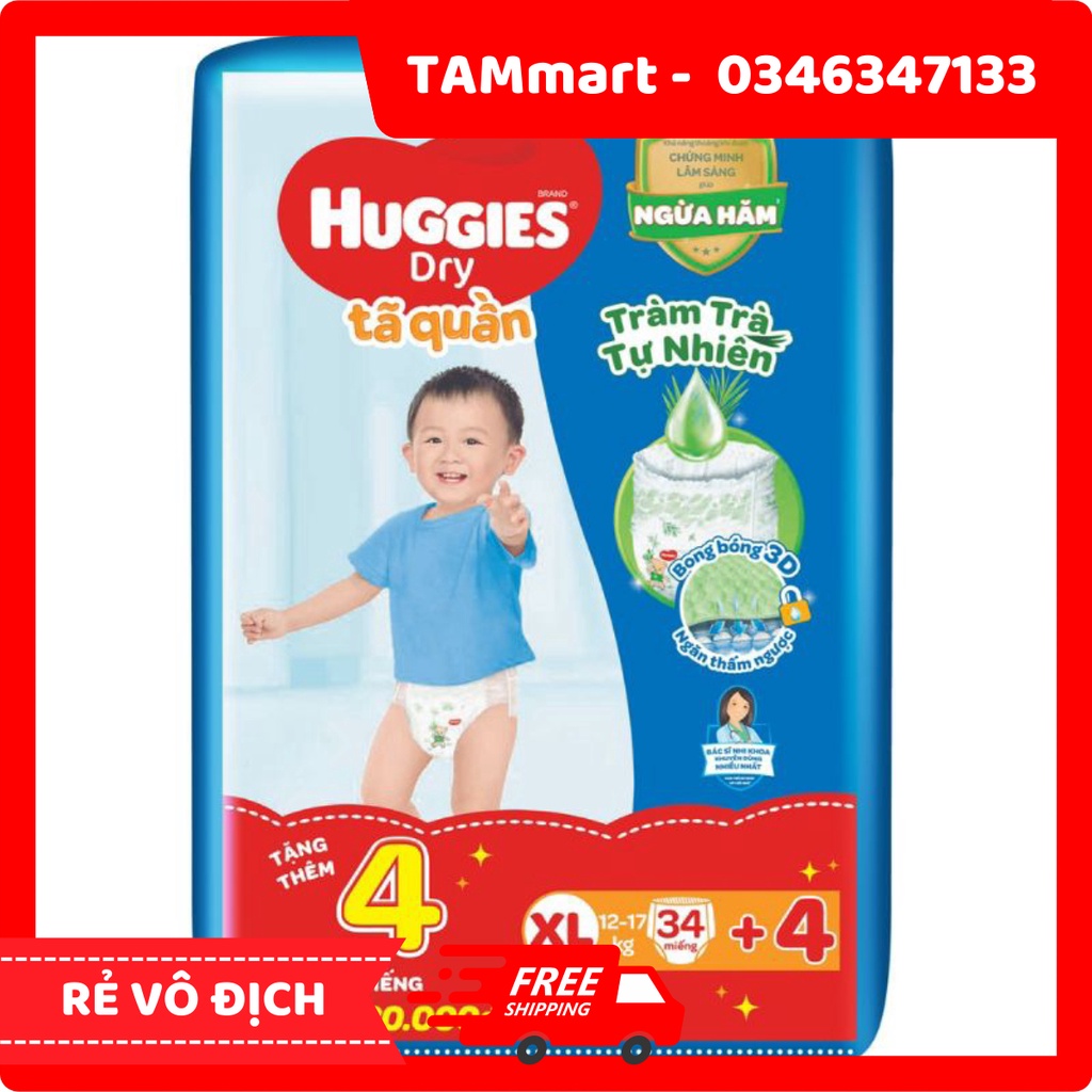 Tã/Bỉm Quần Huggies đủ size M42+/L38+/XL34+/XXL30+