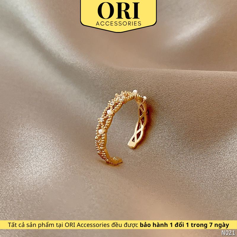 Nhẫn nữ Freesize đính đá Jerome cá tính thời trang ORI ACCESSORIES N021