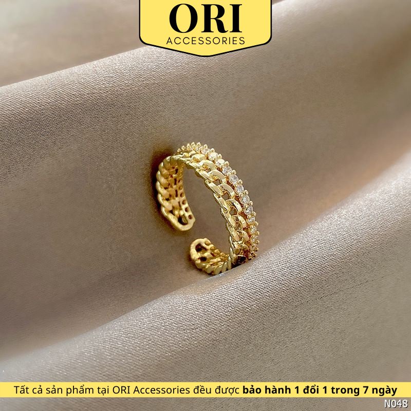 Nhẫn nữ Freesize pha lê Anthea độc đáo sang trọng ORI ACCESSORIES N048