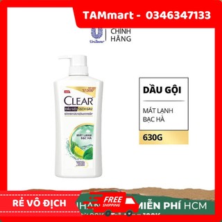 Dg clear bạc hà 630g, bạc hà 880g, dầu gội clear men cool bạc hà 650g hàng date mới
