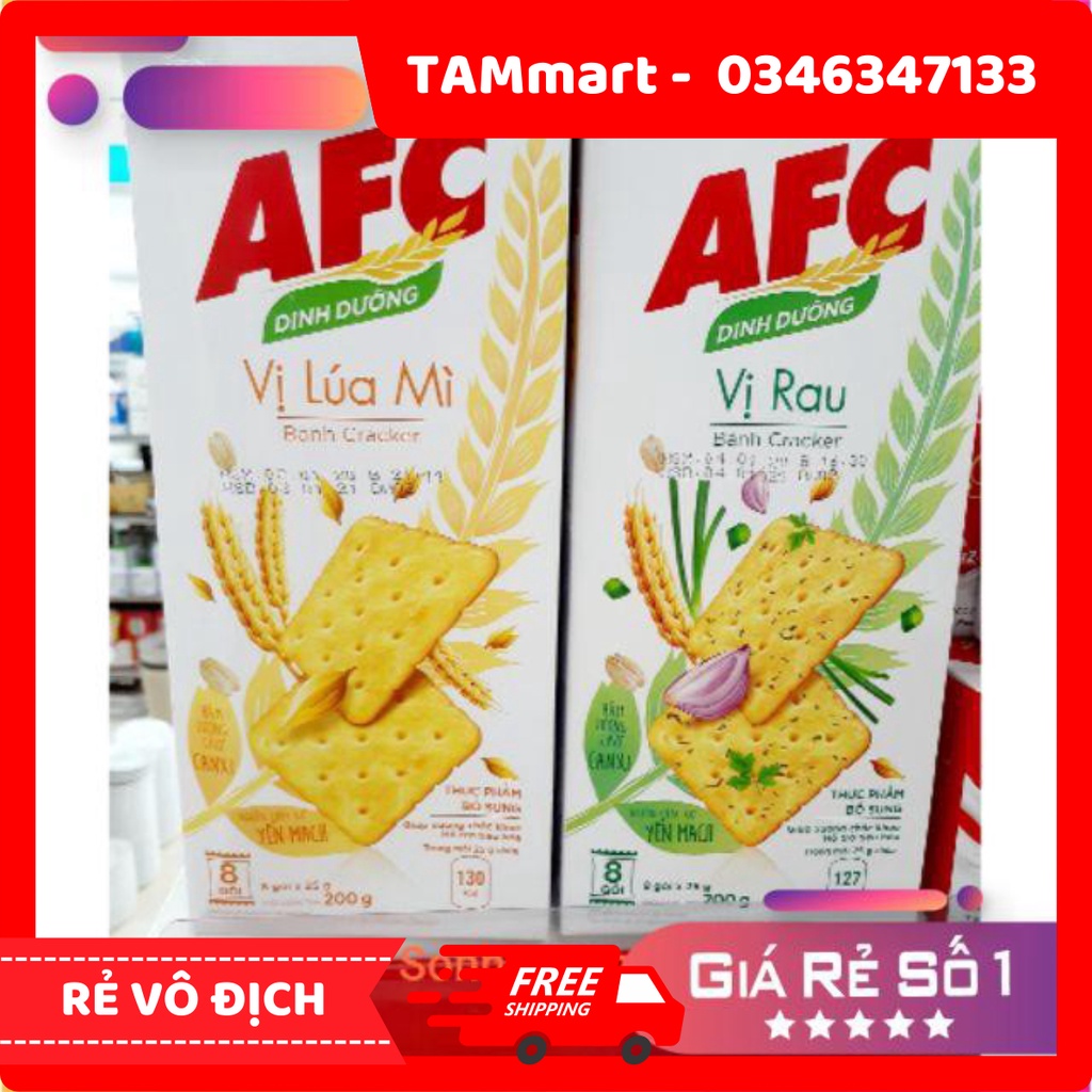 Bánh quy AFC lúa mì và vị rau hộp 8 gói