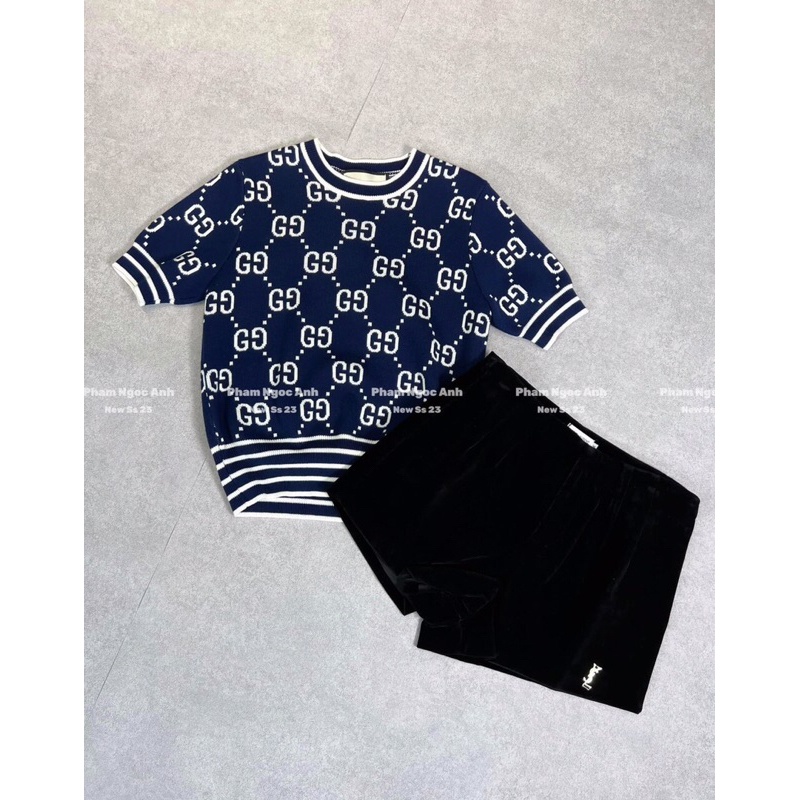 Áo len cộc tay gu shi màu than hot