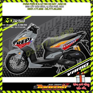 Tem rời Repsol cho Vario 160 xám xi măng - mẫu mới nhất 2023