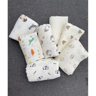 Vải xô muslin cao cấp 2 lớp 100% cotton tự may khăn tắm,khăn sữa cho bé giá rẻ,vải siêu mềm mịn khổ 140-145cm DBIG