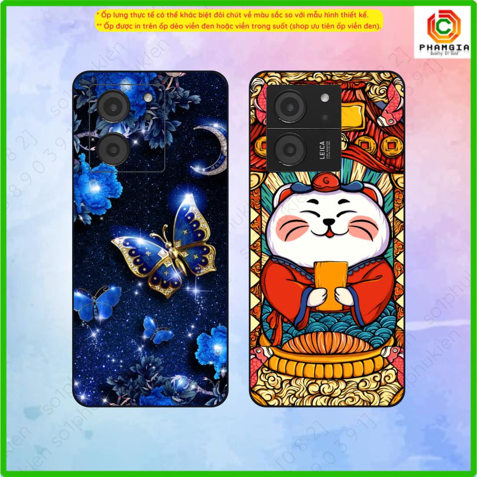 Ốp lưng dẻo đen Xiaomi 13T / 13T Pro/ Redmi K60 Ultra in hình họa tiết nhiều mẫu phong cảnh, thư pháp, thiết kế mới đẹp