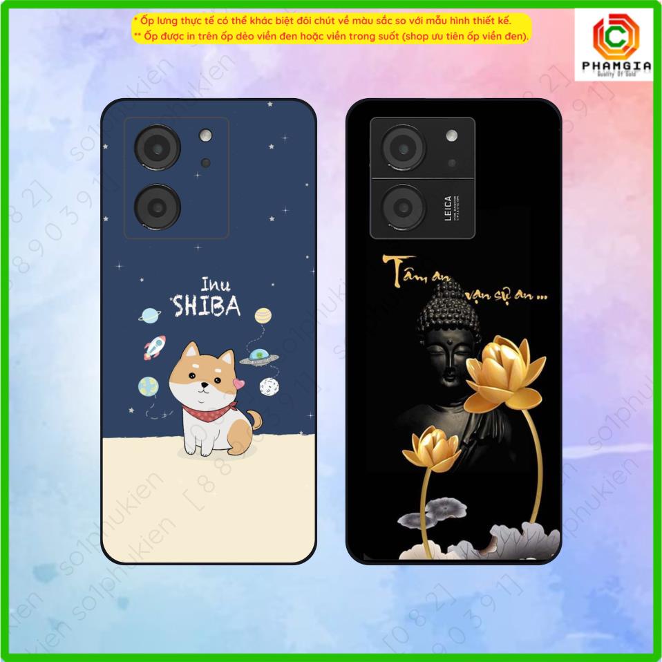 Ốp lưng dẻo đen Xiaomi 13T / 13T Pro/ Redmi K60 Ultra in hình họa tiết nhiều mẫu phong cảnh, thư pháp, thiết kế mới đẹp