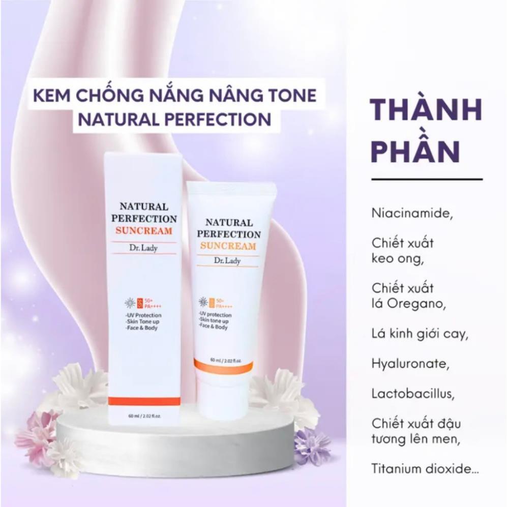 Kem chống nắng Dr.Lady Suncream 60ml nâng tone, kiềm dầu