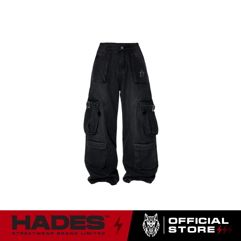 [Mã FATREND2810 giảm đến 30k tối đa 99k] Quần Dài Unisex Vải Jean WONDERWALL POCKET PANTS - HADES Brand Chính Hãng