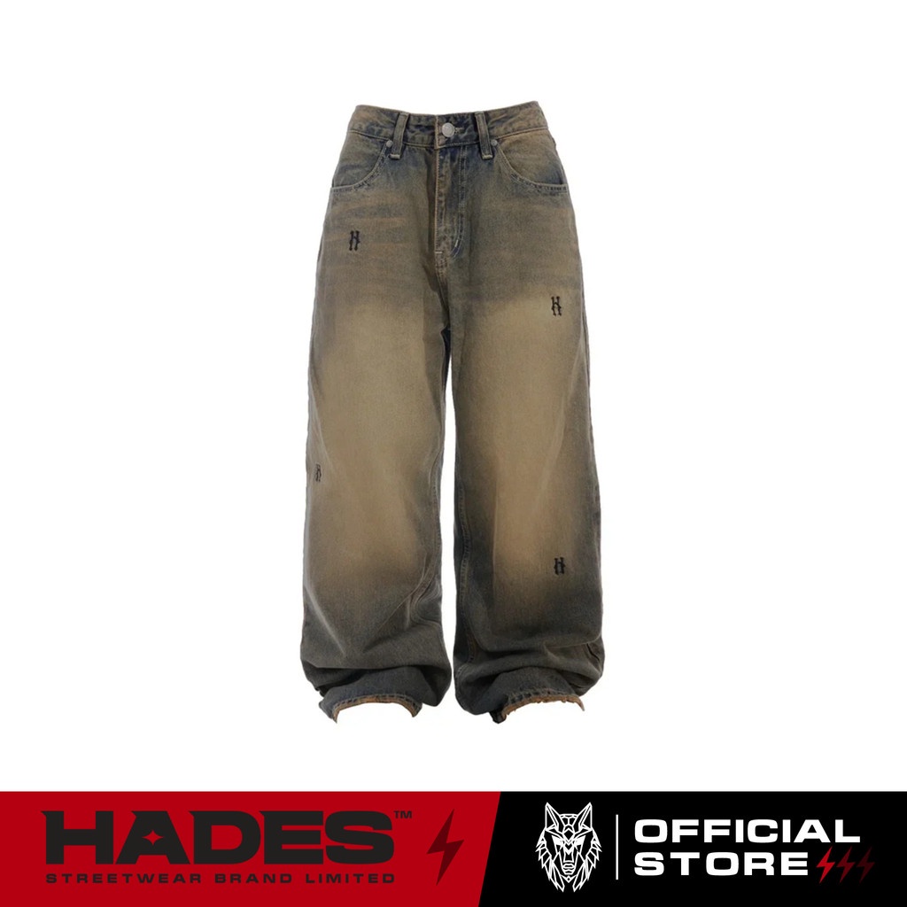 [Mã FATREND2810 giảm đến 30k tối đa 99k] Quần Dài Unisex Vải Jean ARTHON WASHED LOOSE JEANS - HADES Brand Chính Hãng