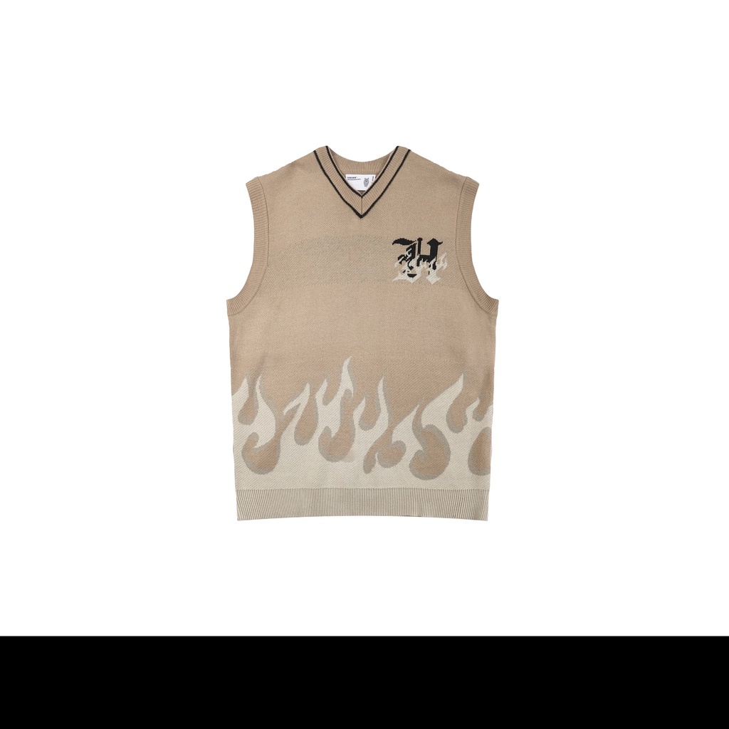 Áo Len Ghile Unisex LOGO FLAME KNIT TOP HADES Brand Chính Hãng