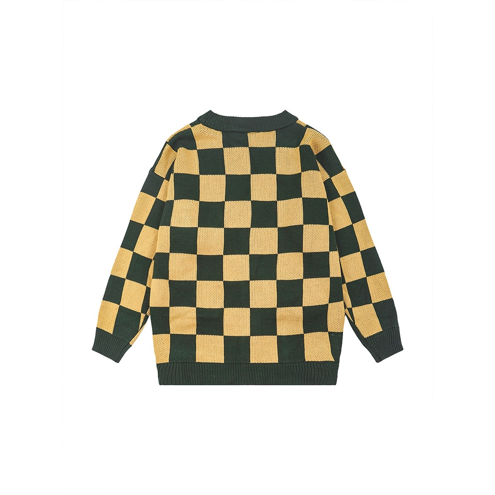 Áo Khoác Len Unisex GREEN CHECKERED CARDIGAN HADES Brand Chính Hãng