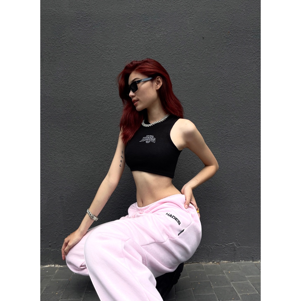 Áo Thun Crop Top Basic Nữ Thun Gân Mịn HADES Brand Chính Hãng