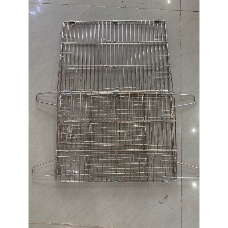 Lồng tắm inox gấp gọn + khay tắm