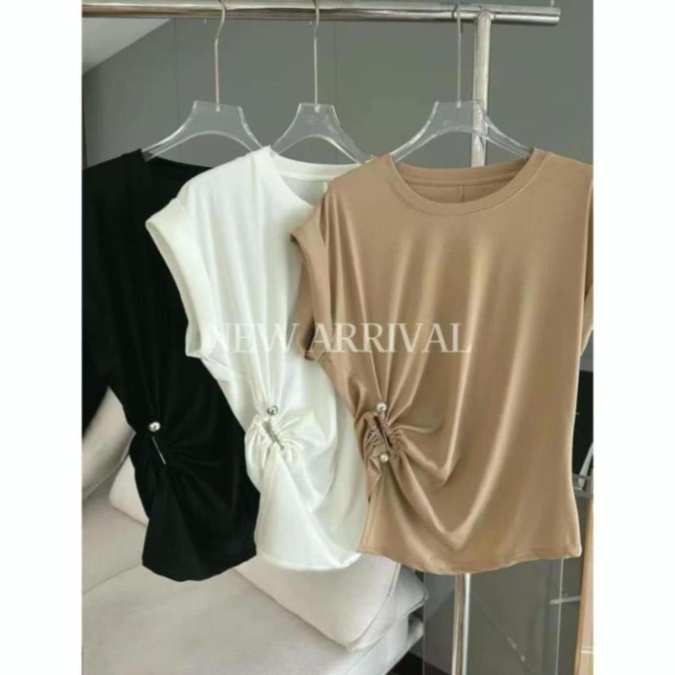 Áo thun tay lật dúm eo siêu sang thời trang siêu xinh AO23