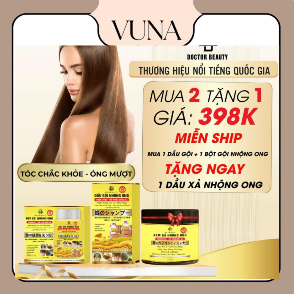 Dầu gội nhộng ong cô đặc, sạch gàu, kích thích mọc tóc, giảm rụng tóc