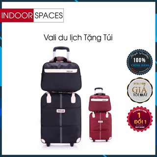 Combo Vali kèm túi du lịch kéo 20 inch kèm túi- Vali kéo- Túi du lịch - Túi du lịch kéo - vali quần áo- vali vải