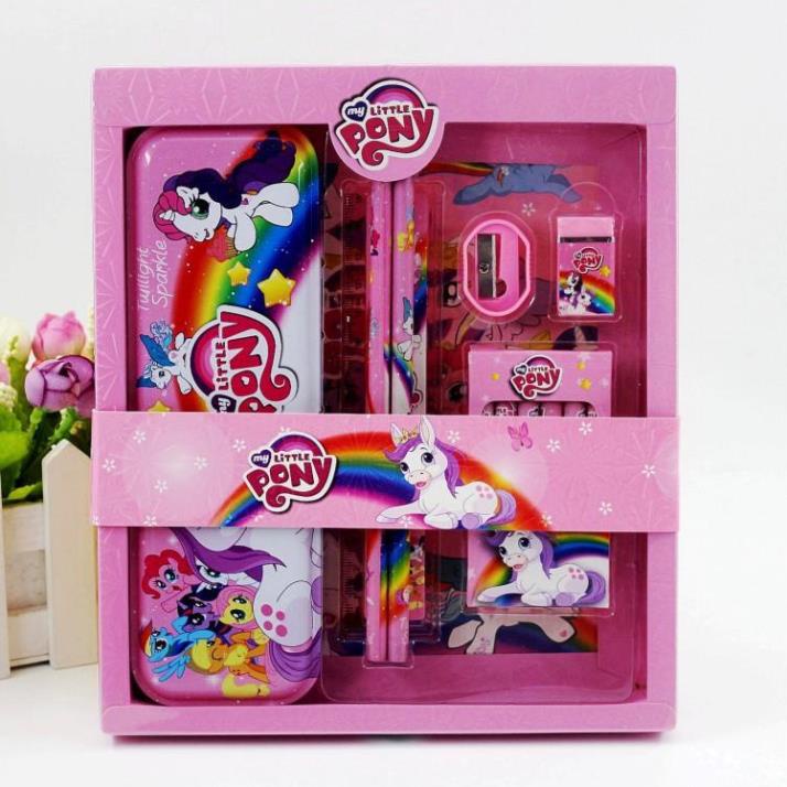 Bộ Hộp Bút 6 và 7 món hình Nhân vật Hoạt Hình. Dụng cụ học tập đáng yêu cho bé