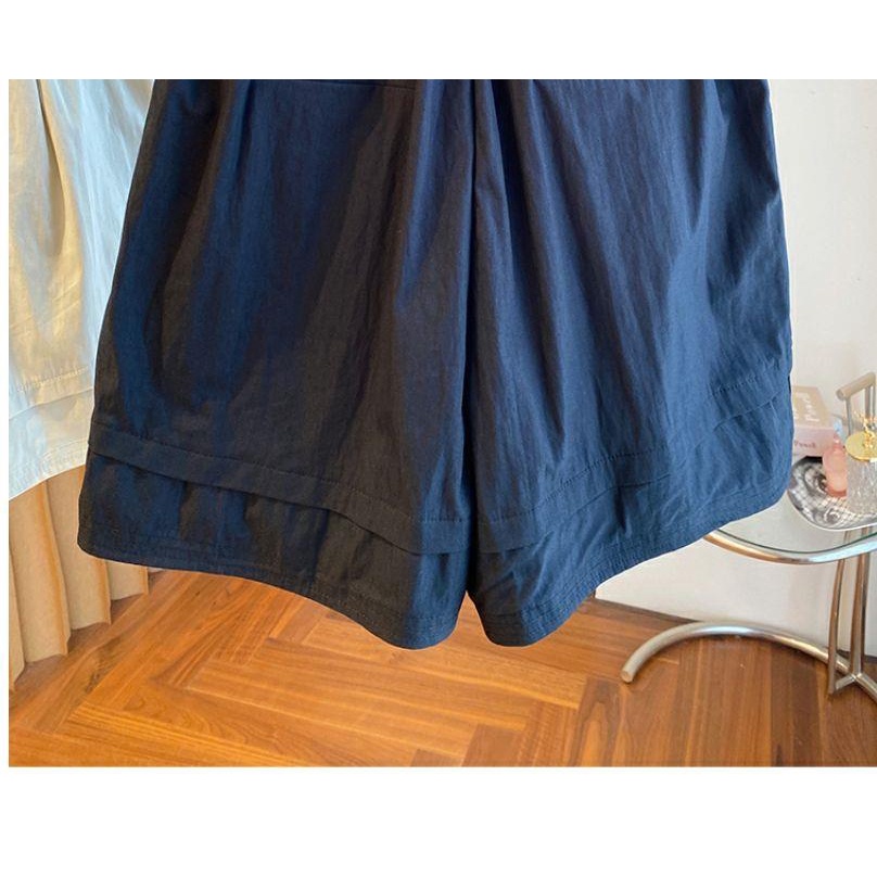 Quần Short Dáng Chữ a Lưng Cao Dáng Rộng Cỡ Lớn 150kg Thời Trang Cho Nữ