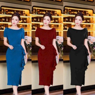 Đầm body cổ thuyền bèo sang trọng hàng cao cấp TẶNG KÈM HOA TAI THỜI TRANG