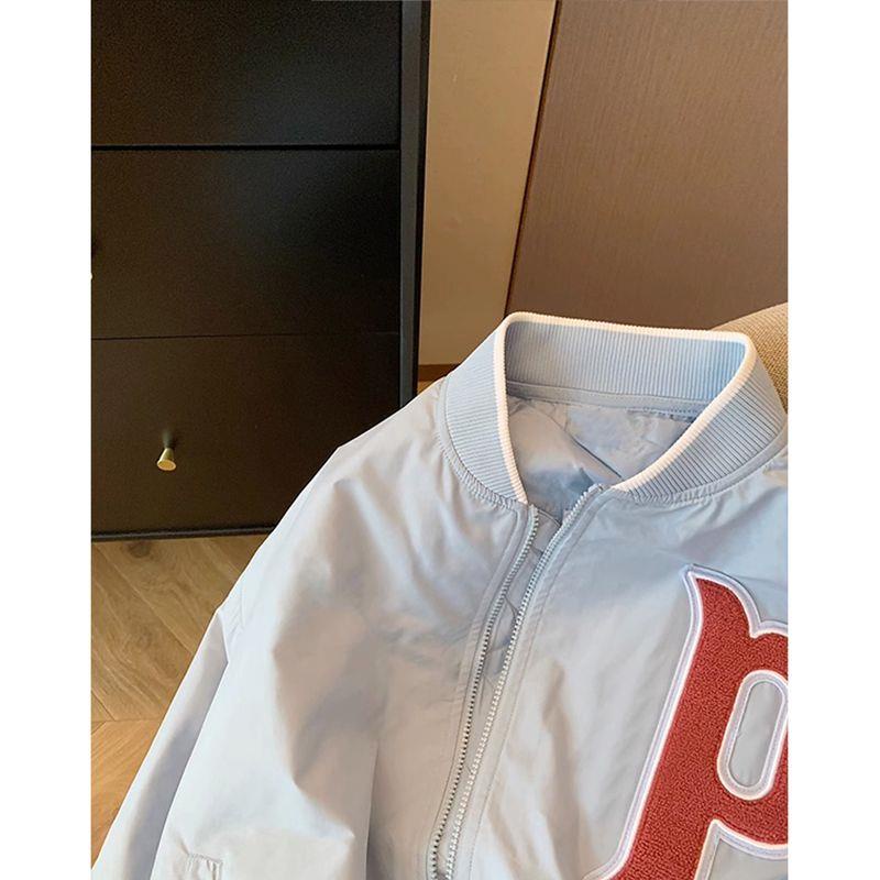 Áo Khoác Bóng Chày Cổ Đứng Thêu Họa Tiết Thời Trang Mùa Thu 2023 Cho Nữ