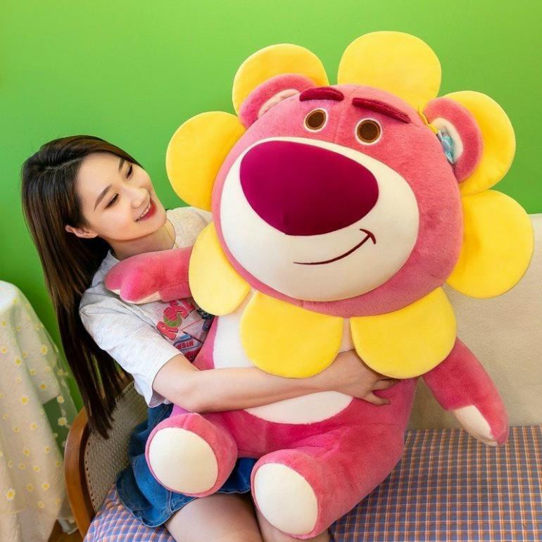 ❤️Giá Sỉ❤️  Gấu Dâu Lotso Hoa Hướng Dương siêu Cute. lotso nhồi bông cao cấp của Xưởng Gấu Tiến Đạt