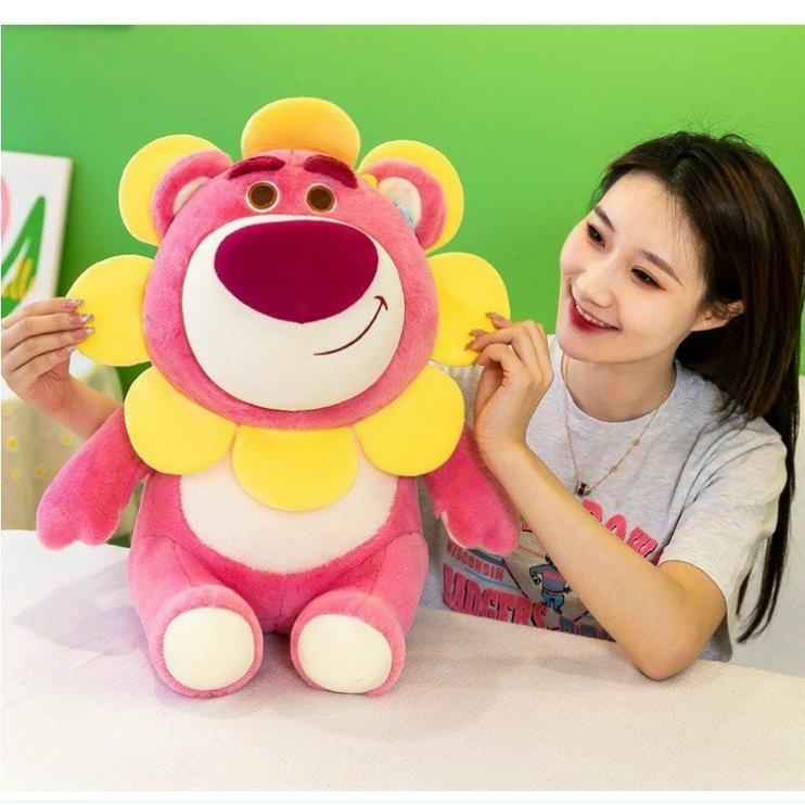 ❤️Giá Sỉ❤️  Gấu Dâu Lotso Hoa Hướng Dương siêu Cute. lotso nhồi bông cao cấp của Xưởng Gấu Tiến Đạt