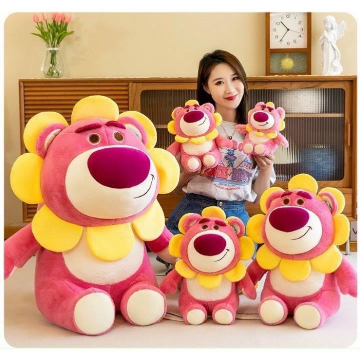 ❤️Giá Sỉ❤️  Gấu Dâu Lotso Hoa Hướng Dương siêu Cute. lotso nhồi bông cao cấp của Xưởng Gấu Tiến Đạt