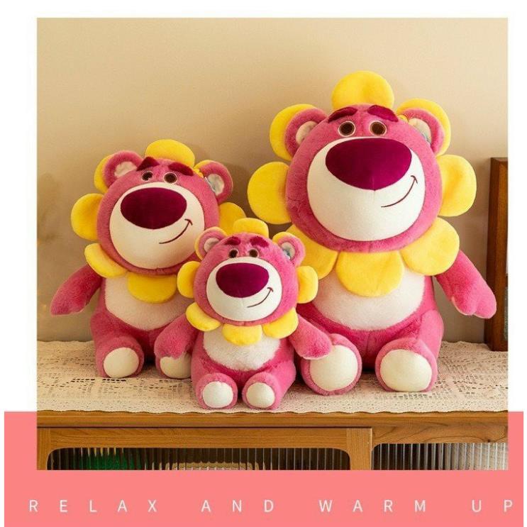 ❤️Giá Sỉ❤️  Gấu Dâu Lotso Hoa Hướng Dương siêu Cute. lotso nhồi bông cao cấp của Xưởng Gấu Tiến Đạt