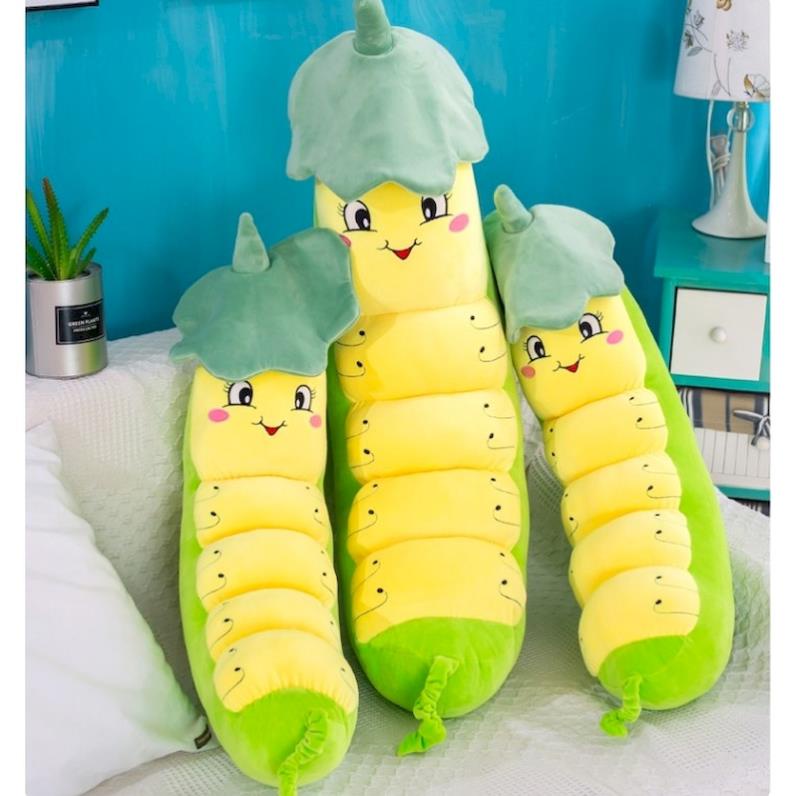 ❤️Giá Sỉ❤️ Gấu Bông Sâu Đội Nón Lá Cute, Sâu nhồi bông xinh xắn cao cấp Xưởng Gấu Tiến Đạt