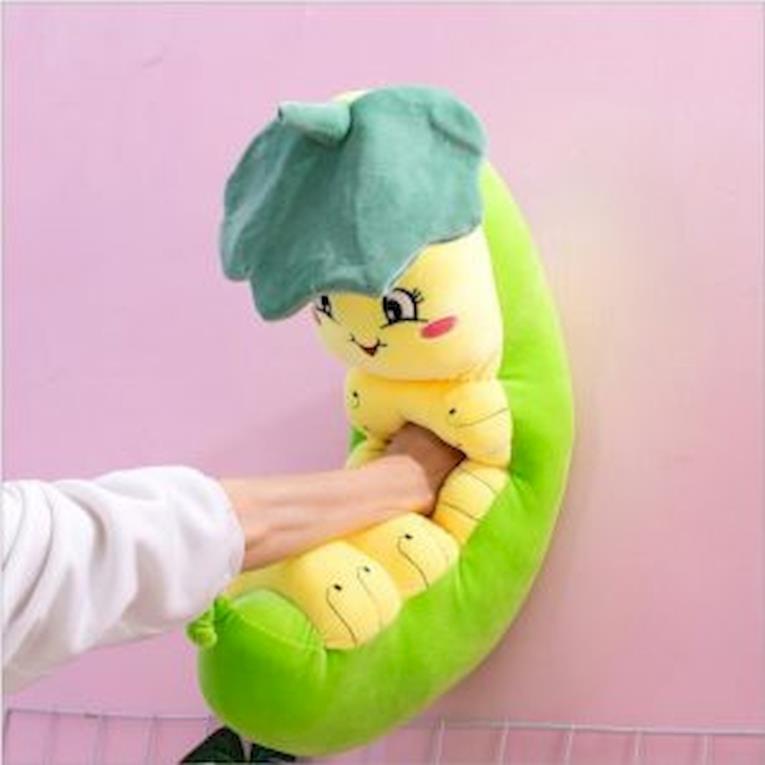 ❤️Giá Sỉ❤️ Gấu Bông Sâu Đội Nón Lá Cute, Sâu nhồi bông xinh xắn cao cấp Xưởng Gấu Tiến Đạt