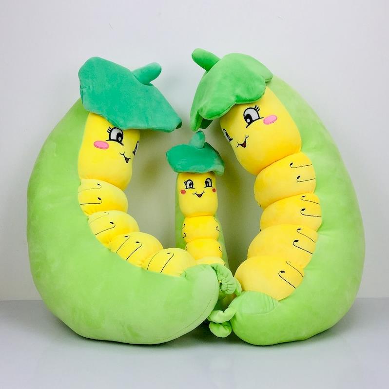 ❤️Giá Sỉ❤️ Gấu Bông Sâu Đội Nón Lá Cute, Sâu nhồi bông xinh xắn cao cấp Xưởng Gấu Tiến Đạt