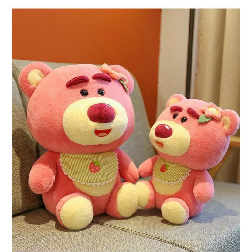 ❤️Giá Sỉ❤️  Gấu Dâu Lotso Yếm Baby Siêu Cute, Lotso nhồi bông cao cấp Tiệm Gấu Xưởng Gấu Tiến Đạt