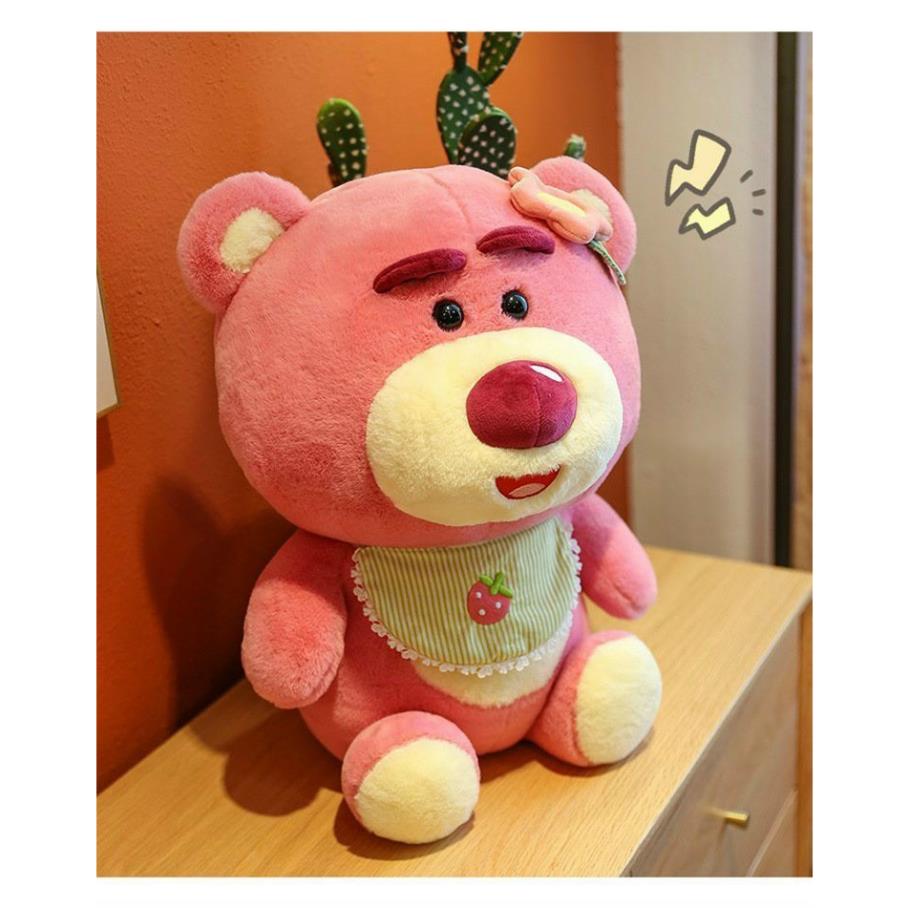 ❤️Giá Sỉ❤️  Gấu Dâu Lotso Yếm Baby Siêu Cute, Lotso nhồi bông cao cấp Tiệm Gấu Xưởng Gấu Tiến Đạt