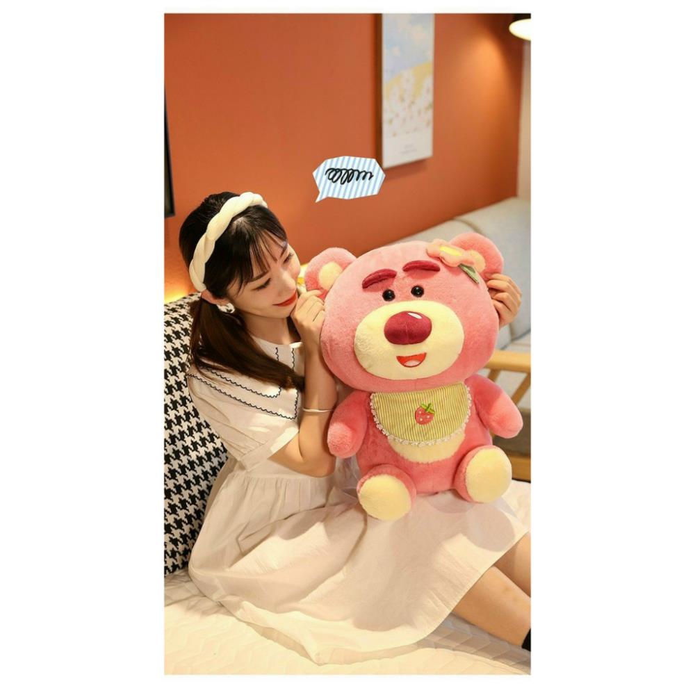 ❤️Giá Sỉ❤️  Gấu Dâu Lotso Yếm Baby Siêu Cute, Lotso nhồi bông cao cấp Tiệm Gấu Xưởng Gấu Tiến Đạt