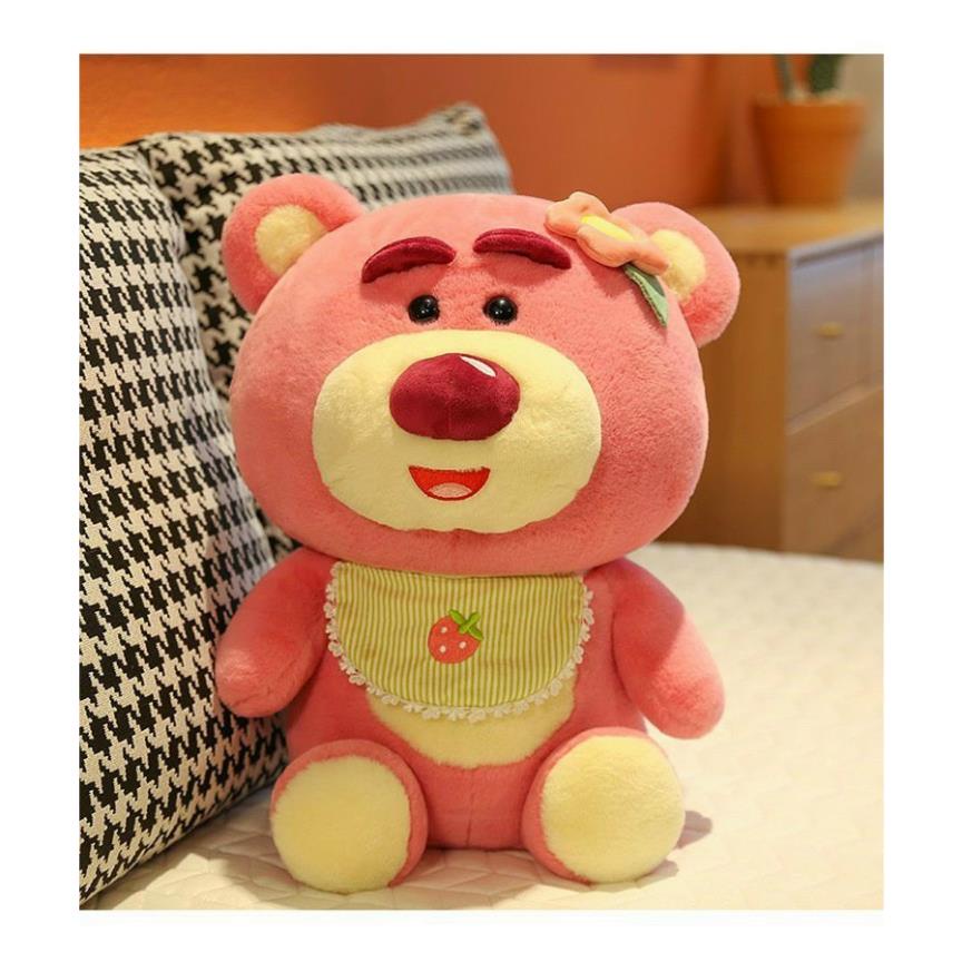 ❤️Giá Sỉ❤️  Gấu Dâu Lotso Yếm Baby Siêu Cute, Lotso nhồi bông cao cấp Tiệm Gấu Xưởng Gấu Tiến Đạt