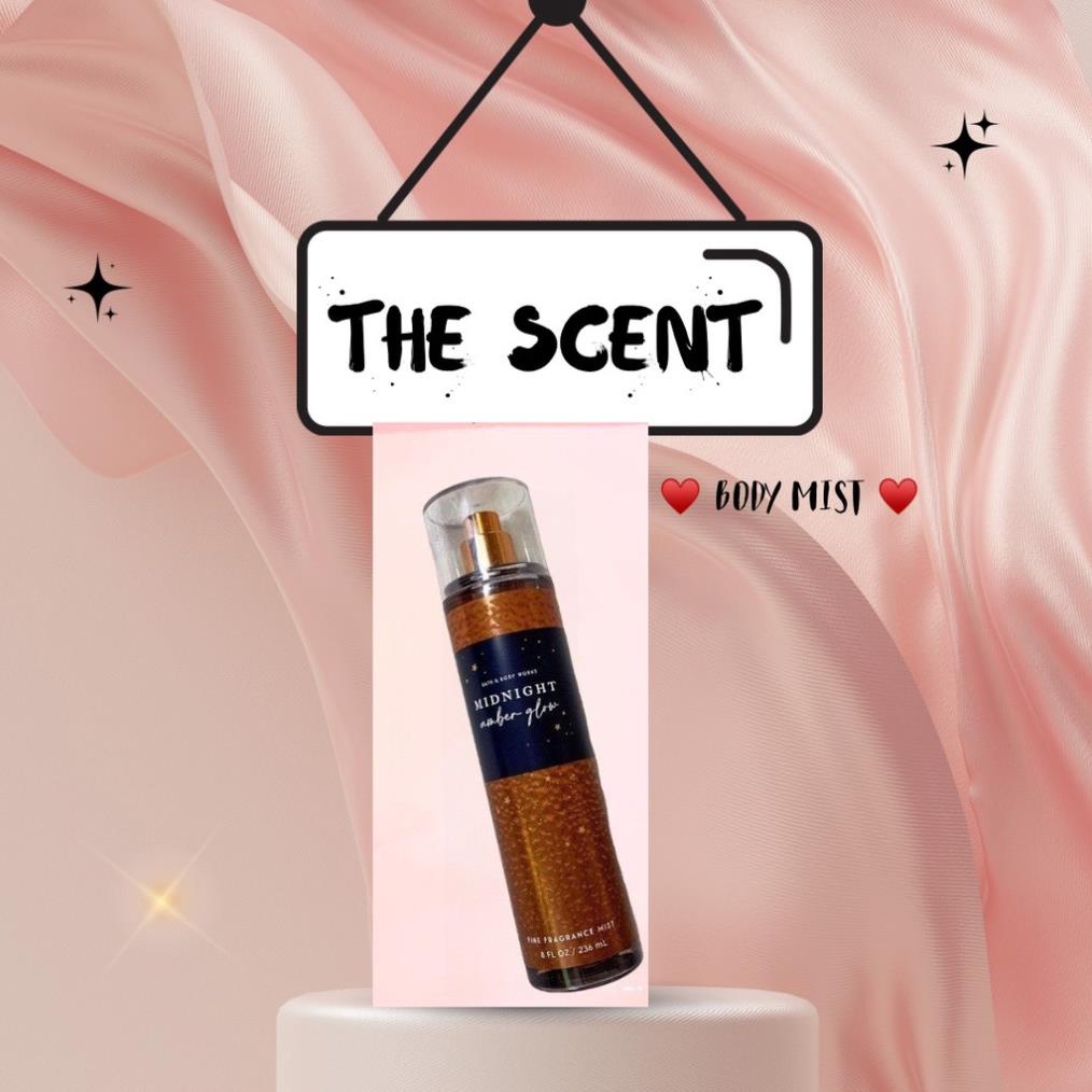 Xịt thơm toàn thân Body Mist Bath and body Works MIDNIGHT AMBER GLOW
