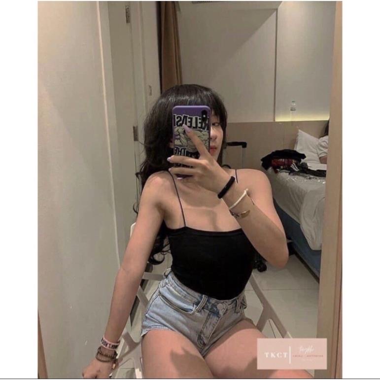 Áo 2 dây croptop siêu hot , Áo 2 dây nữ sợi bún sexy - MiaShop