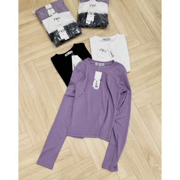 Set 3 áo thun tăm dài tay cổ tròn siêu đẹp - Combo 3 áo tay dài thun tăm nữ Hot hit - MiaShop