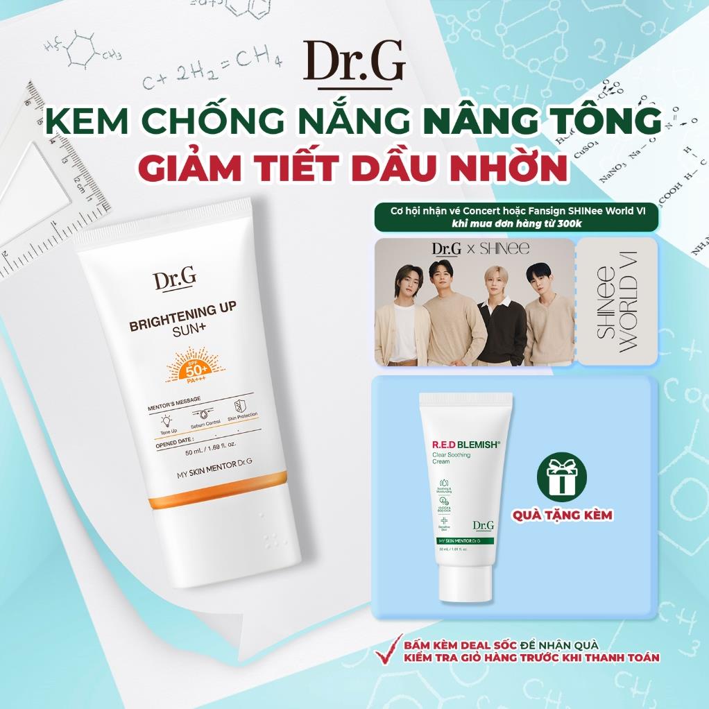 Dr.G Kem chống nắng dưỡng sáng da Brightening Up Sun+ SPF50+ PA+++ 50ml