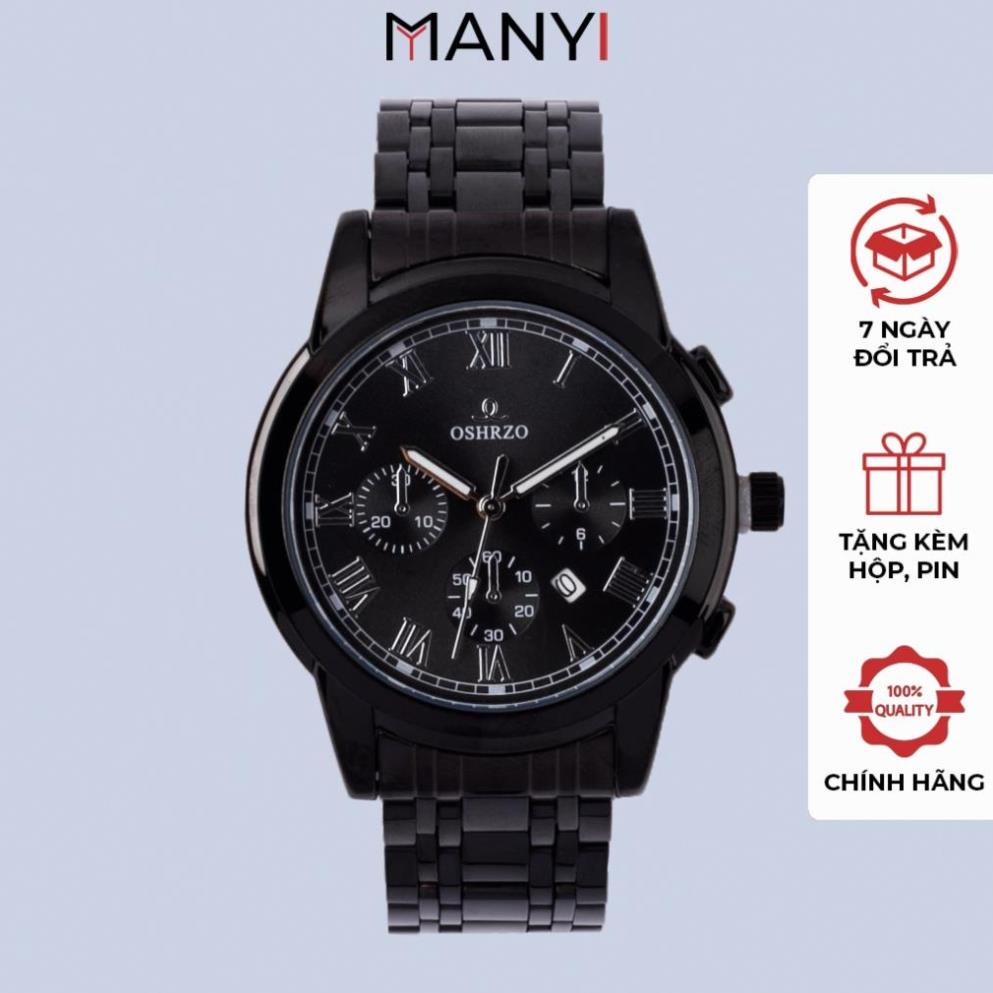 Đồng hồ nam OSHRZO 6071G dây thép không gỉ - Đồng hồ đeo tay dây kim loại có 3 mặt đồng hồ phụ | BigBuy360 - bigbuy360.vn