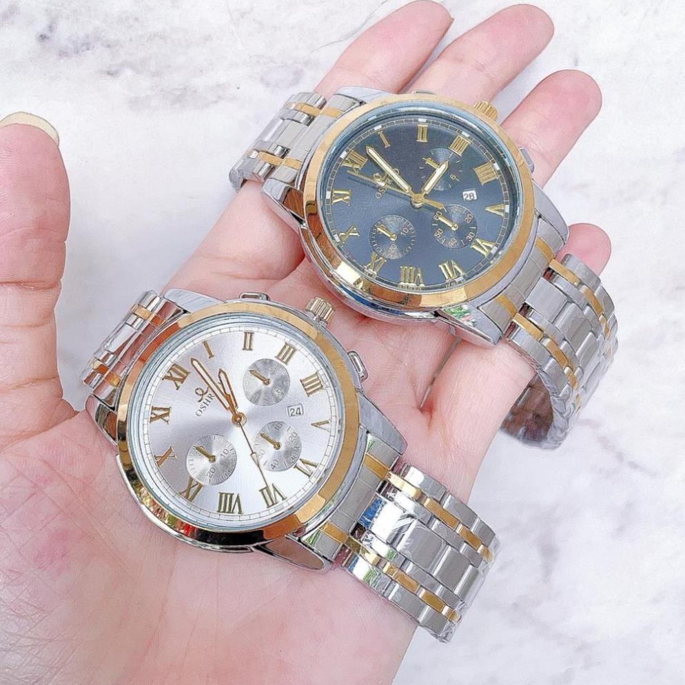 Đồng hồ nam OSHRZO 6071G dây thép không gỉ - Đồng hồ đeo tay dây kim loại có 3 mặt đồng hồ phụ | BigBuy360 - bigbuy360.vn