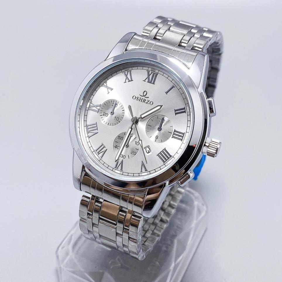 Đồng hồ nam OSHRZO 6071G dây thép không gỉ - Đồng hồ đeo tay dây kim loại có 3 mặt đồng hồ phụ | BigBuy360 - bigbuy360.vn